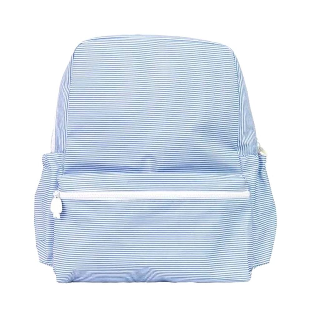 NEW Apple of my Isla Striped Blue backpack wipeable/ drink holder